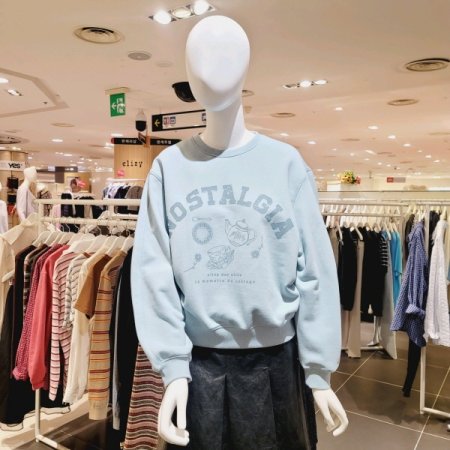 프린팅라운드 맨투맨티셔츠 