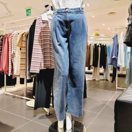 핀턱와이드 데님팬츠