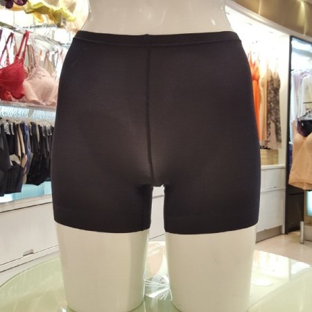 여성 심플 햄 사각팬티BK