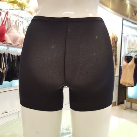 여성 심플 햄 사각팬티BK