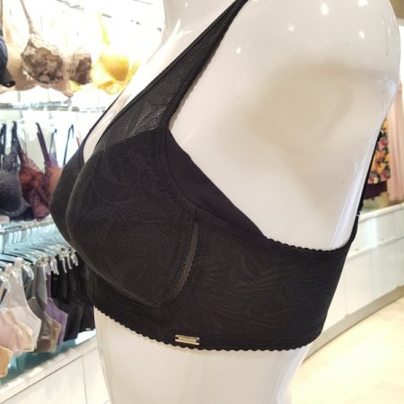 부유방커버 노와이어 브라BK