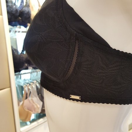 부유방커버 노와이어브라 팬티세트BK