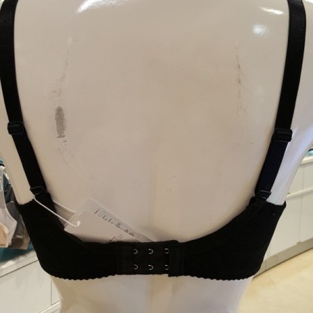 부유방커버 노와이어브라 팬티세트BK