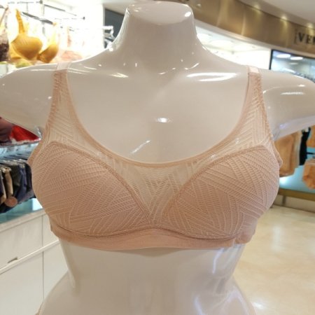 인견 매쉬 노와이어 핑크 몰드브라