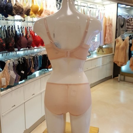 인견 노와이어 핑크 몰드브라팬티세트