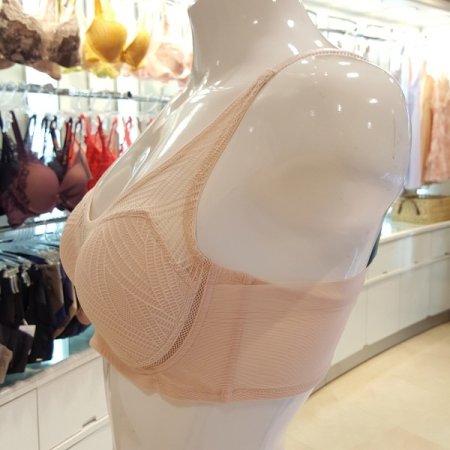 인견 노와이어 핑크 몰드브라팬티세트