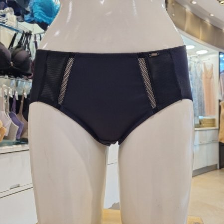 메쉬 스포츠 헴라인 팬티BK