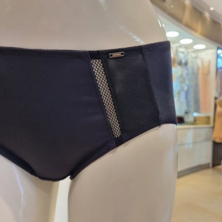 메쉬 스포츠 헴라인 팬티BK