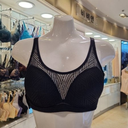 인견 매쉬 노와이어 몰드브라BK