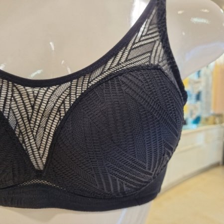 인견 매쉬 노와이어 몰드브라BK