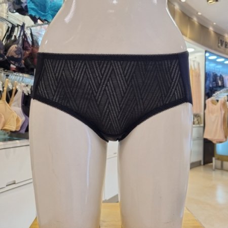 인견 매쉬 노와이어 브라 팬티세트BK