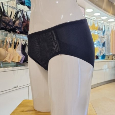 인견 매쉬 노와이어 브라 팬티세트BK