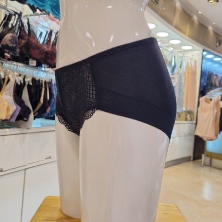 풀컵 노와이어 몰드브라 헴팬티세트BK