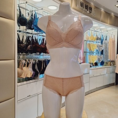 풀컵 노와이어 몰드브라 헴팬티세트SK