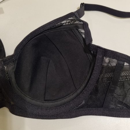 풀컵 메쉬 몰드브라 팬티세트BK