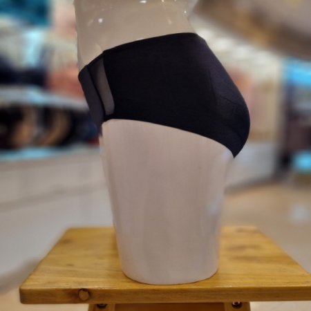 블랙 아쿠아X원단 여성 햄팬티