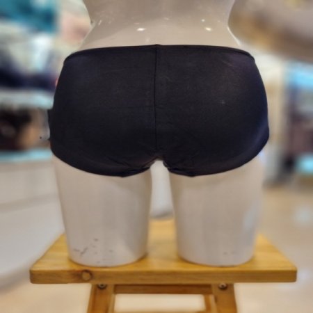 블랙 아쿠아X원단 여성 햄팬티