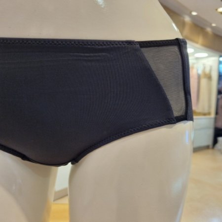 블랙 아쿠아X원단 여성 햄팬티