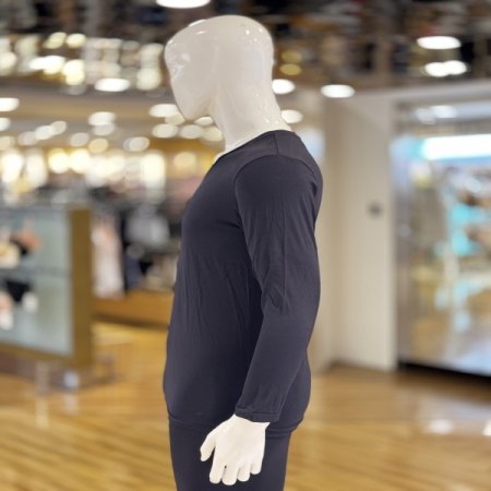 블랙 초극세사 슬림핏 남성 내의 세트