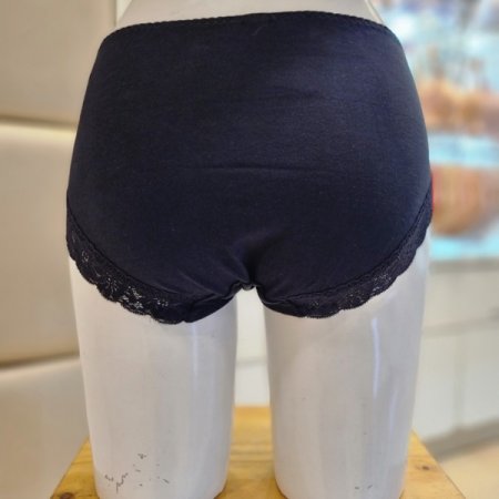블랙 자가드 면스판 부인용 팬티