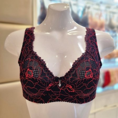 BBM보정용 홑겹 자가드 레이스브라B