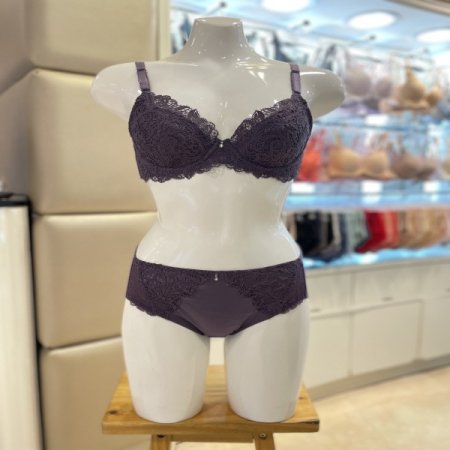 꾸띄르 퍼플 여성 부직포브라팬티세트