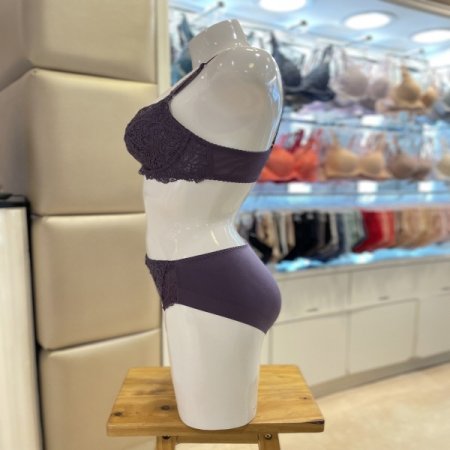 꾸띄르 퍼플 여성 부직포브라팬티세트