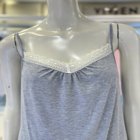 모달멜란지 스트랩 끈 여성 홈웨어상의