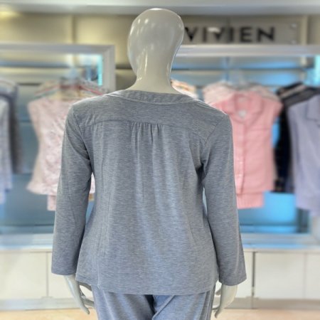 모달멜란지 여성 홈웨어상의