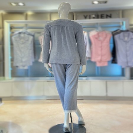 멜란지 여성 잠옷 홈웨어세트