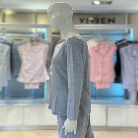 멜란지 여성 잠옷 홈웨어세트