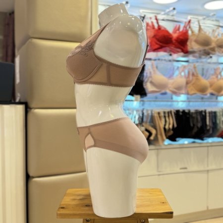 쉬폰 자수풀컵 여성 브라햄팬티세트