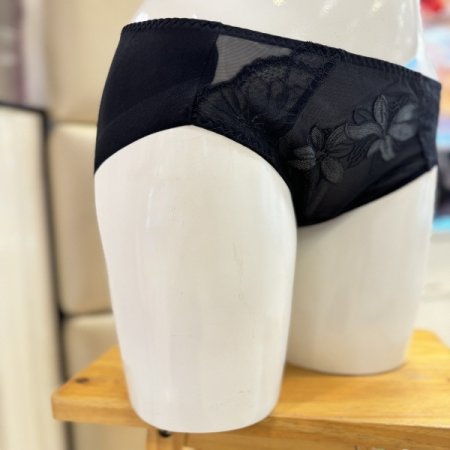  꾸띄르 꽃자수 블랙 여성햄팬티