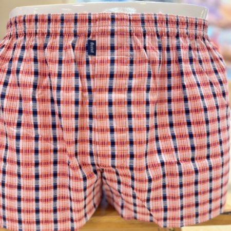 체크무늬 면100 사각 남성트렁크팬티