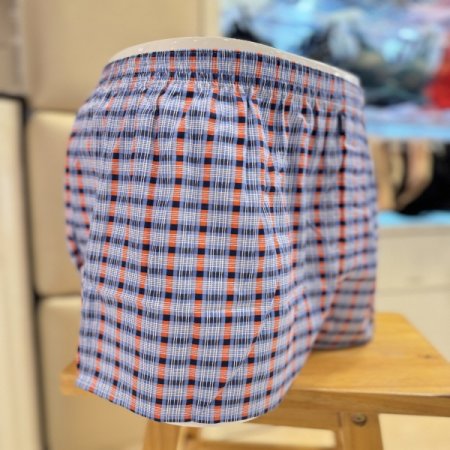 체크무늬 면100 사각 남성트렁크팬티