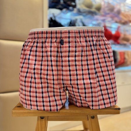 체크 면100 남성트렁크팬티2종세트