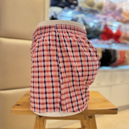 체크 면100 남성트렁크팬티2종세트
