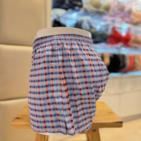 체크 면100 남성트렁크팬티2종세트