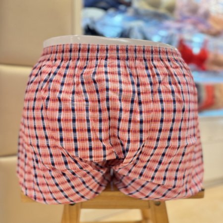 체크 면100 남성트렁크팬티2종세트