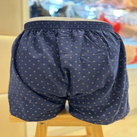 네이비 지지미 사각 남성트렁크팬티