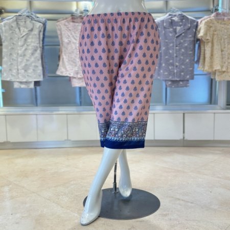 폴리스판 브이넥 반팔 여성홈웨어세트