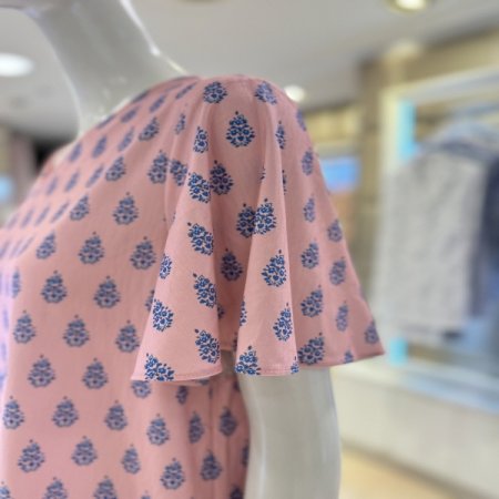 폴리스판 브이넥 반팔 여성홈웨어세트