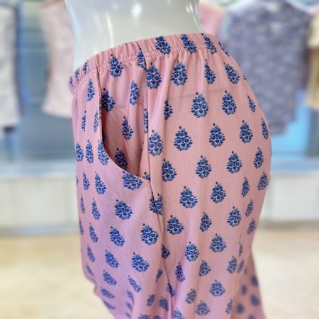 폴리스판 브이넥 반팔 여성홈웨어세트