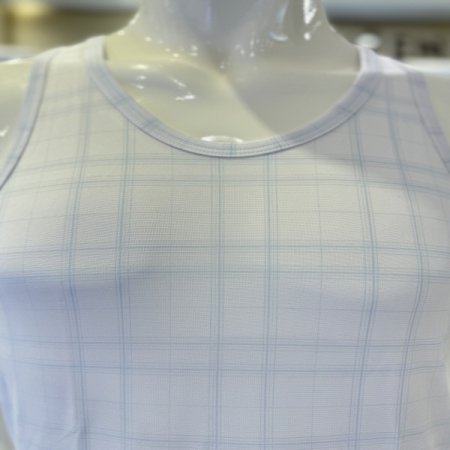 체크무늬 남성인견런닝