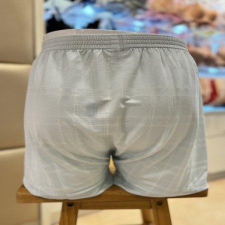 잔체크무늬 인견 남성트렁크팬티