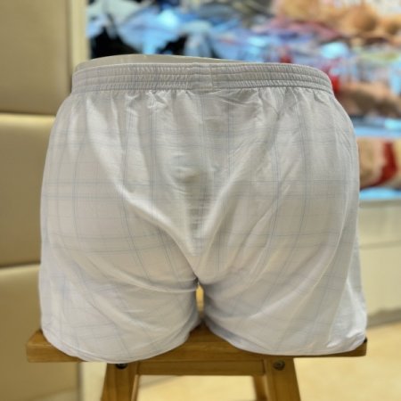 잔체크무늬 인견 남성트렁크팬티