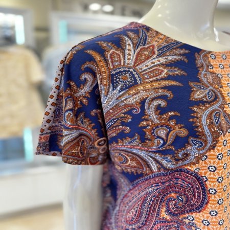 에스닉패턴 반팔 5부 여성홈웨어세트