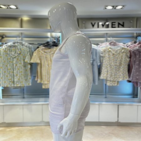 레이온 면혼방 스트라이프 남성런닝