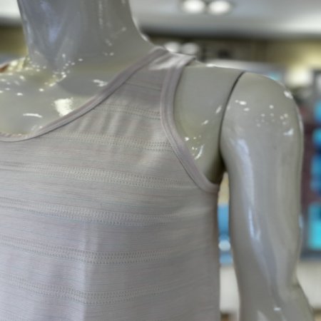 레이온 면혼방 스트라이프 남성런닝