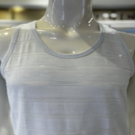 레이온 면혼방 스트라이프 남성런닝